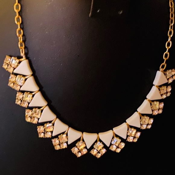 J Crew Chrystal rhinestone and acrylic statement necklace - Picture 2 of 10